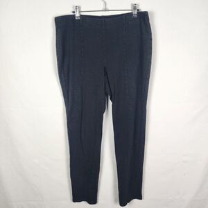 J. Jill Womens Black Tapered Ankle Pants Pima Soft Casual Mom Size Medium Tall‎